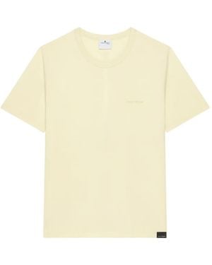 Courreges Logo-Embroidered T-Shirt - Natural