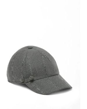 Fabiana Filippi Embellished Frayed-Detail Baseball Cap - Grey