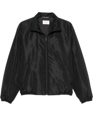 Saint Laurent Logo-Embroidered Zip-Up Jacket - Black