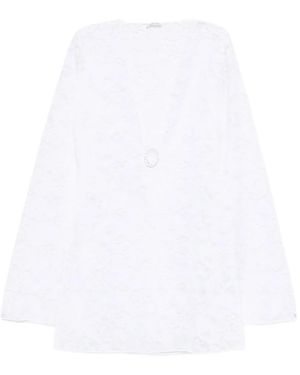 Oséree Lace Beach Dress - White