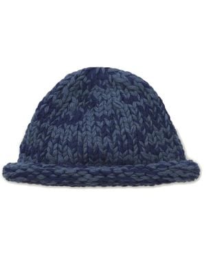 Nicholas Daley Rebel Hand-Knitted Beanie Hat - Blue