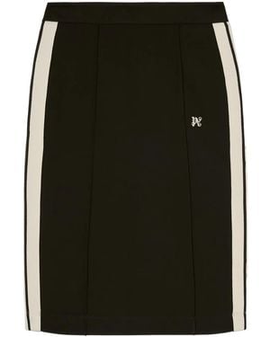 Palm Angels Monogram Midi Skirt - Black