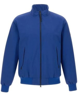 People Of Shibuya Shibuya Logo-Patch Jacket - Blue