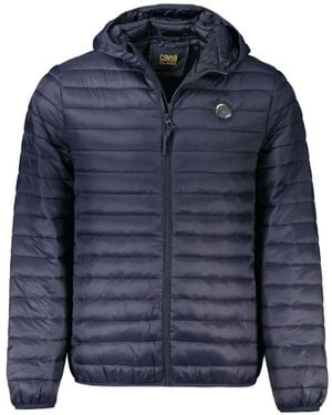 Roberto Cavalli Quilted Hooded Jacket - Blue