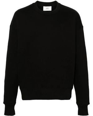 Ami Paris Ami De Coeur-Embossed Sweatshirt - Black