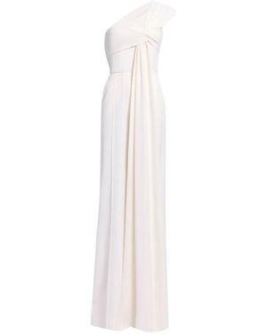 Elie Saab Asymmetric Knotted Jumpsuit - White