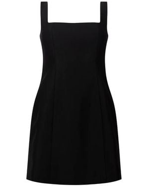 Twentyfourhaitch Robe À Encolure Carrée - Black