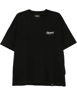 Represent Logo-Print Cotton T-Shirt - Black
