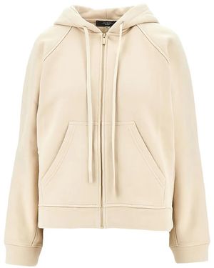 Weekend by Maxmara Zip-Up Cotton Sweatshirt - Natural