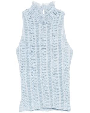 Roberta Einer Blouse À Détail De Volants - Bleu