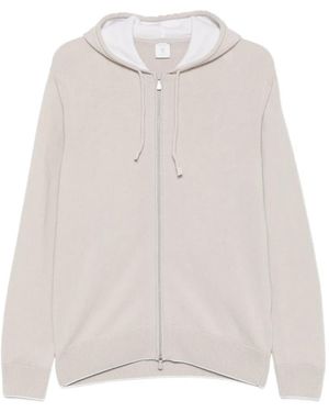 Eleventy Zip-Up Hoodie - White