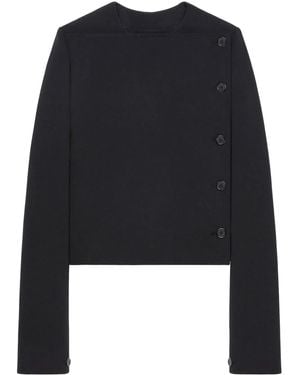 Courreges Buttoned Tailored Jacket - Black