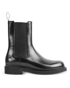 LEGRES Pull-On Panelled Boots - Black
