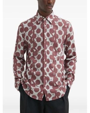 Tiger Of Sweden Lowan Abstract-Print Shirt - White