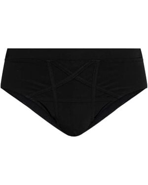 Rick Owens Pentagram Swim Trunk - Black