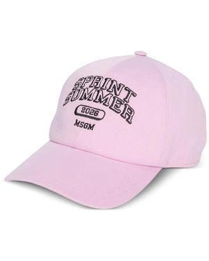 MSGM Casquette À Logo - Pink