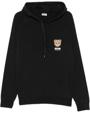 Moschino Logo-Print Hoodie - Black