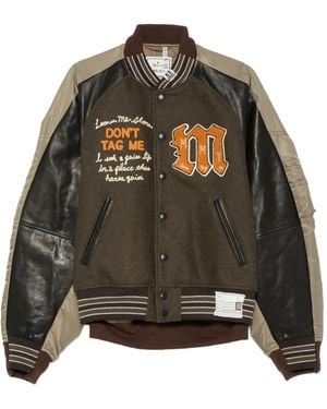 Maison Mihara Yasuhiro Embroidered Paneled Jacket - Brown