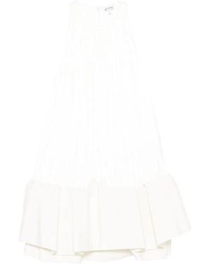 Loewe Flamenco Minikleid mit Falten - Weiß