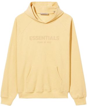 Fear Of God Logo-Print Hoodie - Yellow