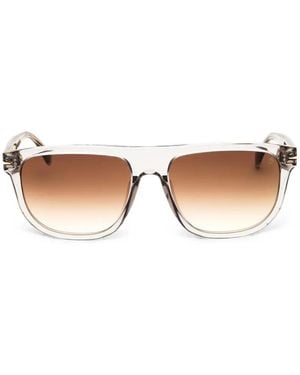 David Beckham Square-Frame Sunglasses - White