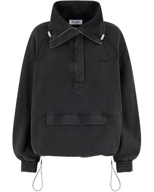 The Attico Sweat À Détail De Zip - Black