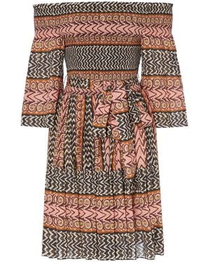 Temperley London Printed Off-Shoulder Mini Dress - Pink