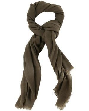 Frenckenberger Frayed-Edge Scarf - Brown