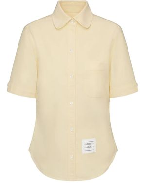 Thom Browne Pach-Pocket Short-Sleeve Shirt - Natural