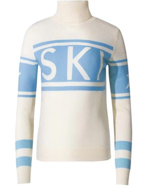 Perfect Moment Merino Wool Schild Sweater - Blue
