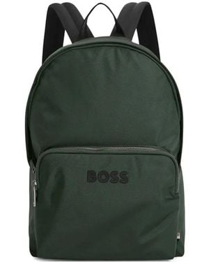 BOSS Catch Logo-Patch Backpack - Green