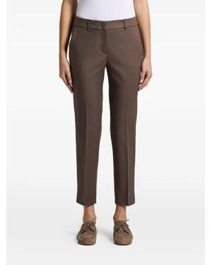 Peserico Tailored Cropped Trousers - Brown