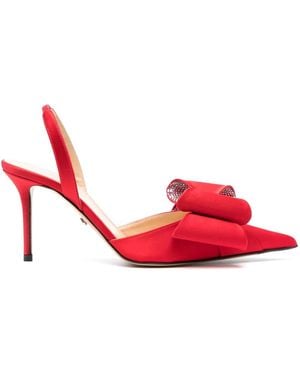 Mach & Mach 80Mm Bow-Detail Court Shoes - Red