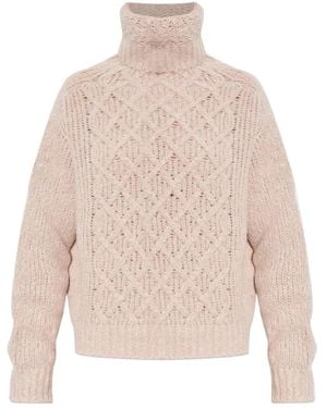 Moncler Alpaka-Mischung Rollkragenpullover - Natur