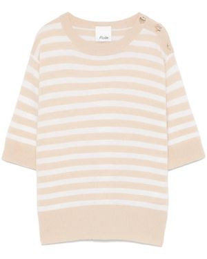 Allude Striped T-Shirt - Natural