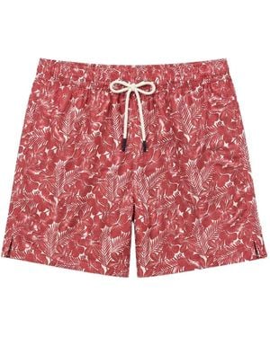 LES HÉRITIERS Badeshorts Mit Blumenprint - Rot
