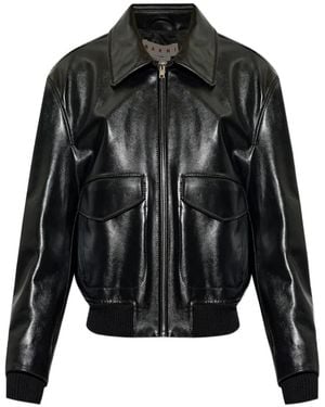 Marni Leather Jacket - Black