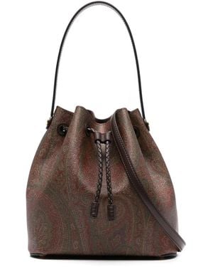 Etro Saturno バケットバッグ M - ブラウン
