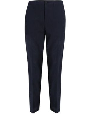 BOSS Pressed-Crease Trousers - Blue