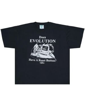 ONLINE CERAMICS Hard Reset Graphic-Print T-Shirt - Blue