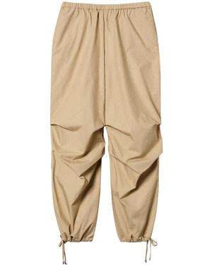 Twinset Poplin Track Trousers - Natural