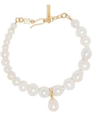 Completedworks Pulsera Con Colgante De Perla - Blanco