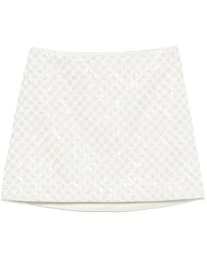 Dorothee Schumacher Falda corta con apliques - Blanco
