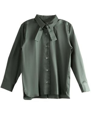 Margaret Howell Tie Detail Blouse - Green