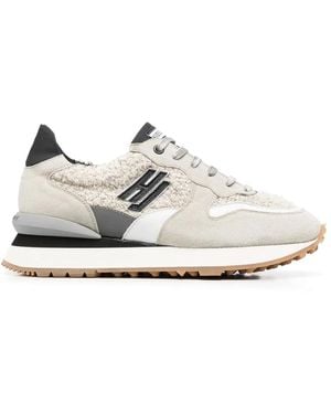 HIDE & JACK Side Logo-Patch Low-Top Trainers - White