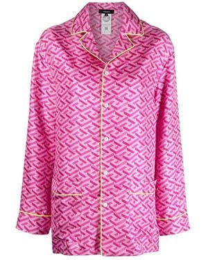 Versace Top de pijama con monograma - Rosa