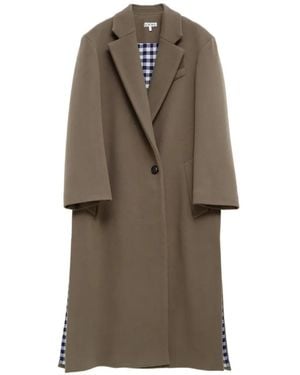 Loewe Notched-Lapels Coat - Brown