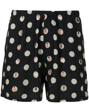 Amir Slama Graphic-Print Deck Shorts - Black