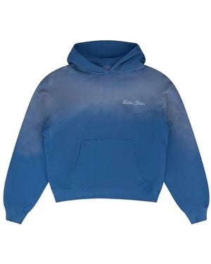 THIRTEENTH STUDIO Tinted-Effect Pouch-Pocket Hoodie - Blue