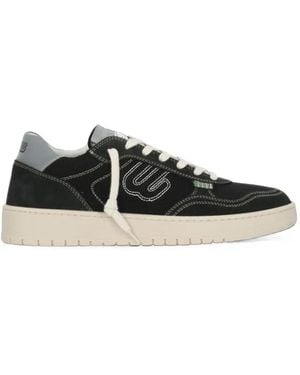 Evenuel Logo-Patch Paneled Sneakers - Black